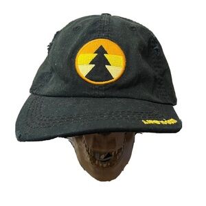 Life Is good Black Distressed Adjustable Hat Cap Cotton Unisex Summer Spring